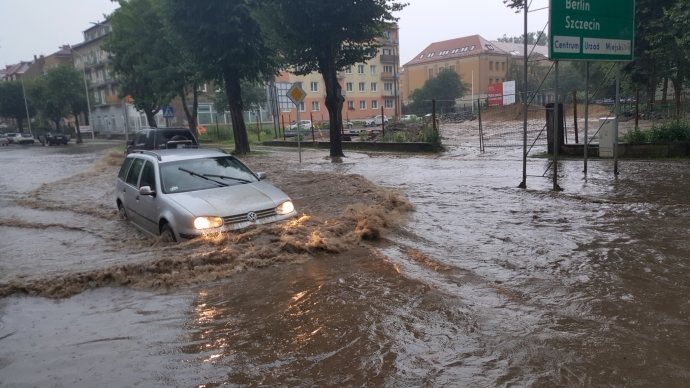 Fotoreportaż Skutki intensywnych opadów deszczu