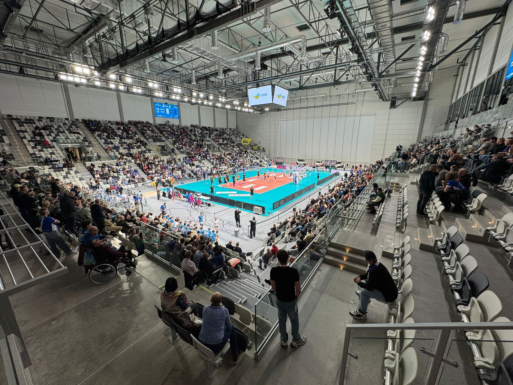 Siatkarze Cuprum Stilon Gorzów podczas meczu w Arenie Gorzów