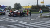 Wypadek na rondzie Górczyńskim. Dwie osoby ranne