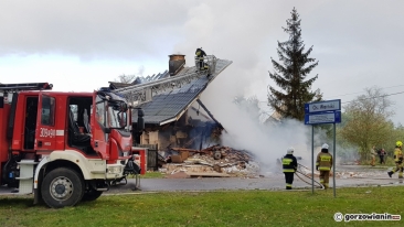 Wybuch gazu zniszczył dom w Kostrzynie nad Odrą [zdjęcia]