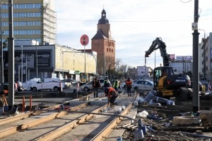 Torowisko tramwajowe na Chrobrego prawie gotowe [zdjęcia]