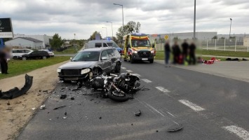 Tragiczny wypadek w Gorzowie. Nie żyje motocyklista [zdjęcia]