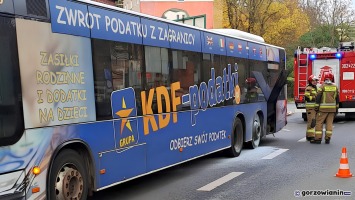 Pożar autobusu MZK. Zapaliło się tylne koło