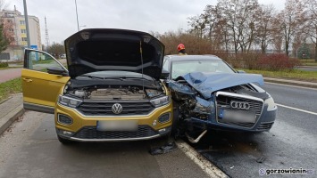 Gorzów: Pijany kierujący audi zderzył się z volkswagenem