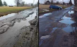 Starosta zabiera głos w sprawie rozpadającej się drogi. „Wychodzą lata zaniedbań”