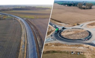 Gotowe pierwsze rondo na budowanej obwodnicy Strzelec Krajeńskich. Tak przebiegają prace