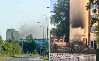 Pożar przy Domu Studenta w Gorzowie. Było widać słup czarnego dymu