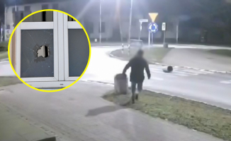 Nocna demolka w Strzelcach Krajeńskich. Wybite szyby w komendzie policji