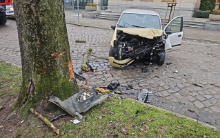 Gorzów: Kierowca pizzerii roztrzaskał auto o drzewo
