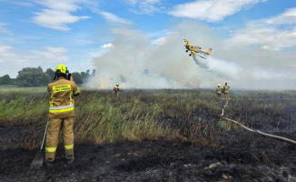 Pożar łąk niedaleko Gorzowa. W akcji dwa samoloty gaśnicze