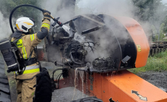 Pożar w Brzozowcu koło Gorzowa. Paliły się podnośniki