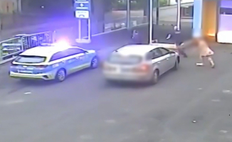 Policyjna eskorta rocznej dziewczynki. Funkcjonariusz pobiegł z nią na rękach do szpitala