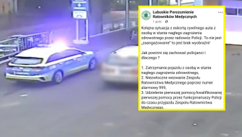 Ratownicy medyczni krytykują policyjną eskortę dziecka do szpitala. „To brak wyobraźni”