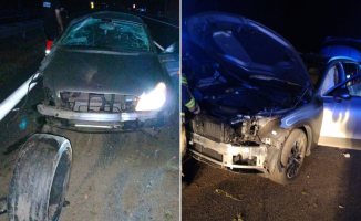 Wypadek na S3. Zderzenie dwóch mercedesów
