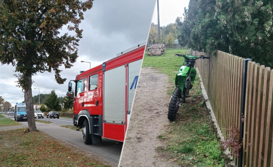 Motocyklista uderzył w drzewo. Nie miał uprawnień do kierowania