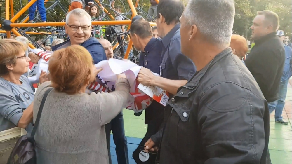 Szarpanina podczas wizyty premiera Morawieckiego [film]