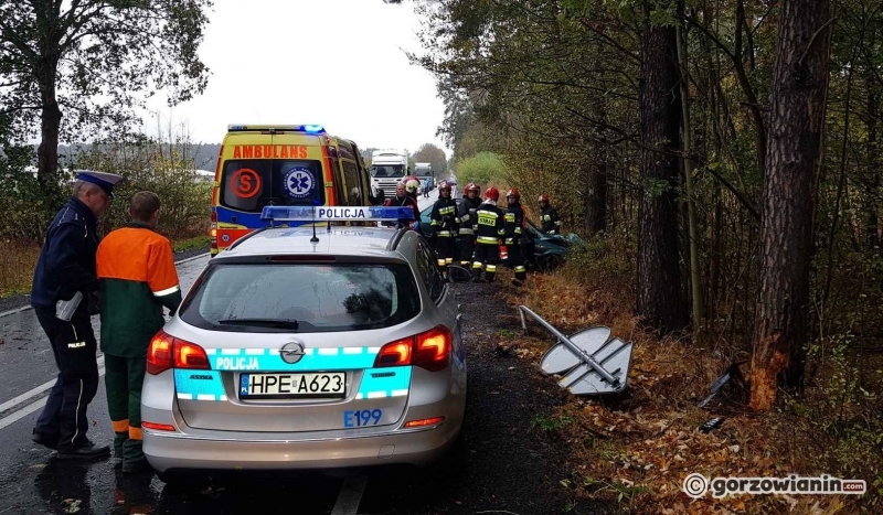 Po pijaku i z zakazem, uderzył audi w drzewo [zdjęcia]