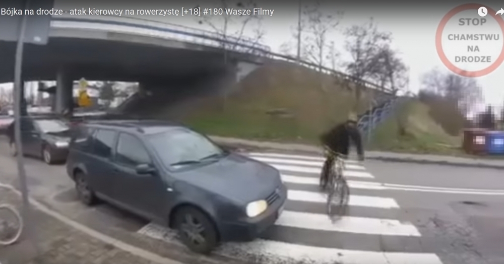 Kierowca volkswagena odpowie za bójkę z rowerzystą