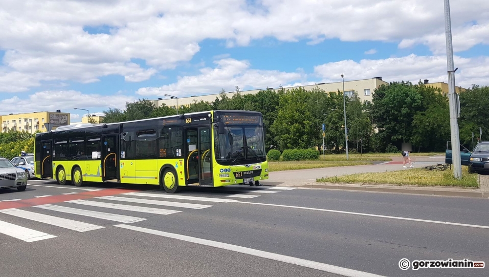 Potrącenie rowerzysty przez kierowcę autobusu MZK