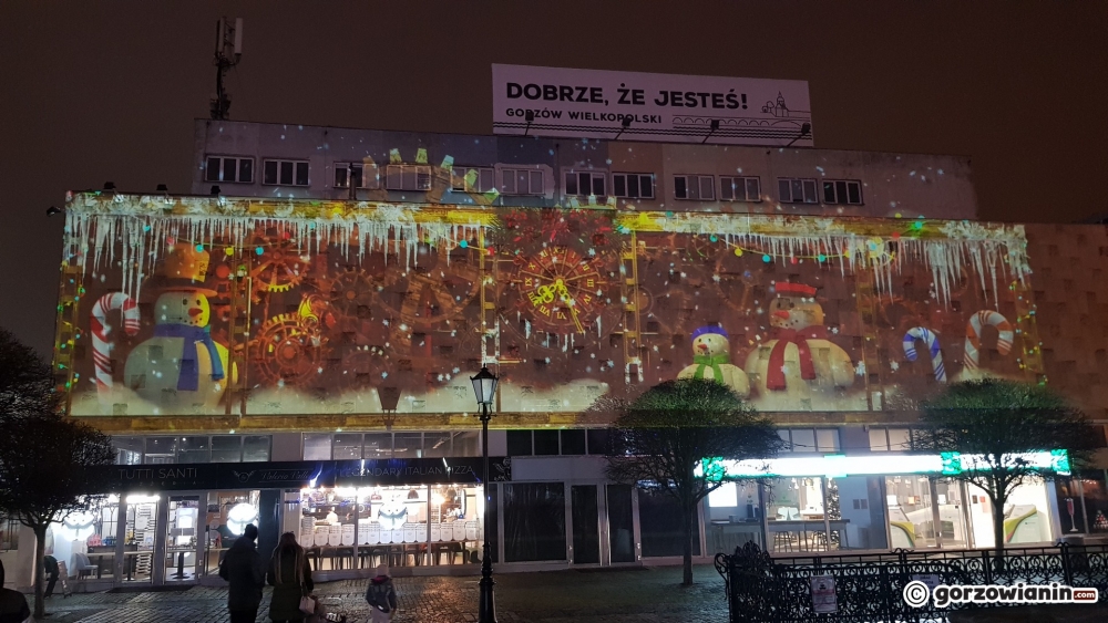 Świąteczny video mapping w centrum Gorzowa [film i zdjęcia]