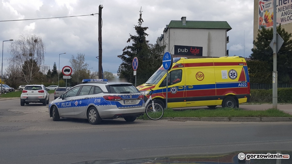 Potrącenie rowerzystki na Szarych Szeregów