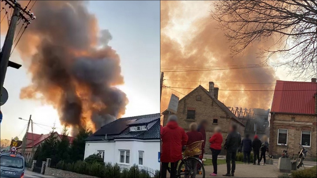 Płonie stodoła pod Gorzowem. Trwa akcja gaśnicza [zdjęcia]