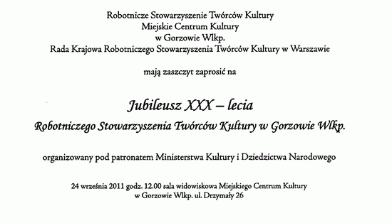 30-lecie Twórców Kultury