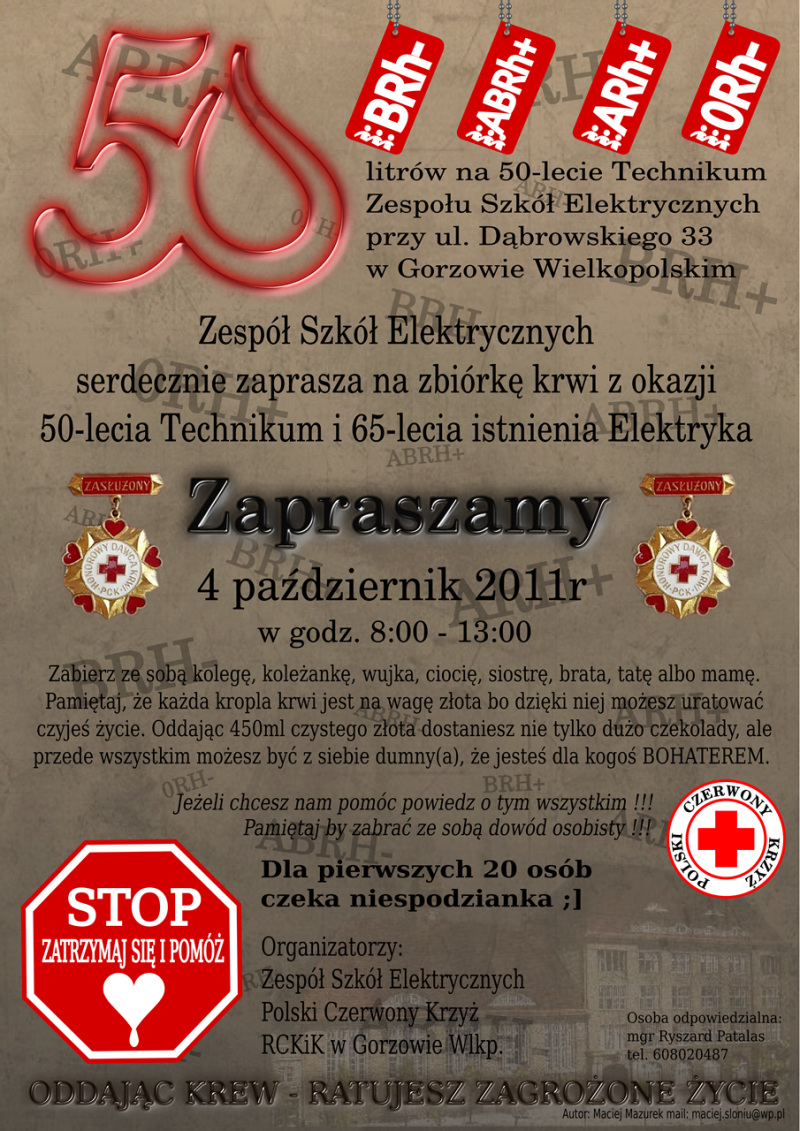 50 litrów na 50-lecie Technikum