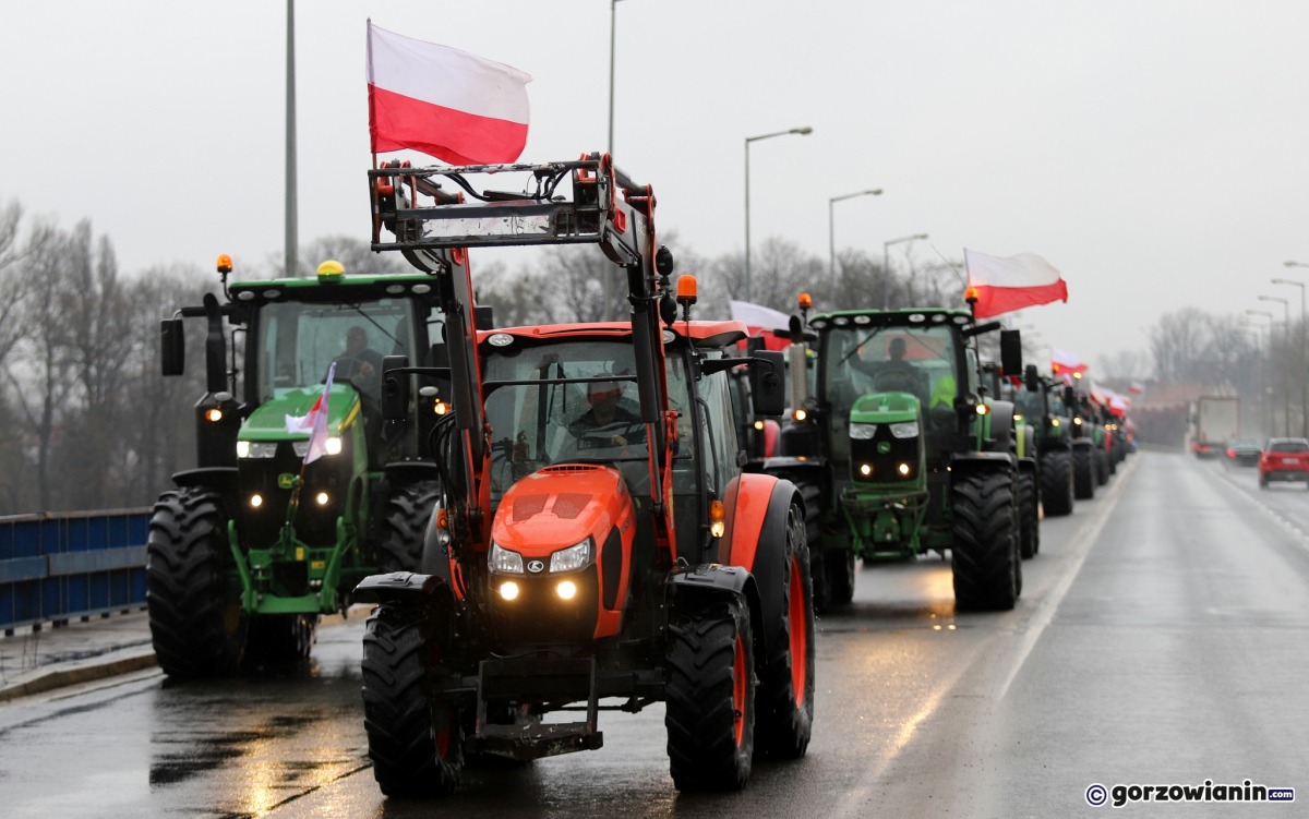 Rolnicy przejechali przez Gorzów. Tym razem były spore utrudnienia