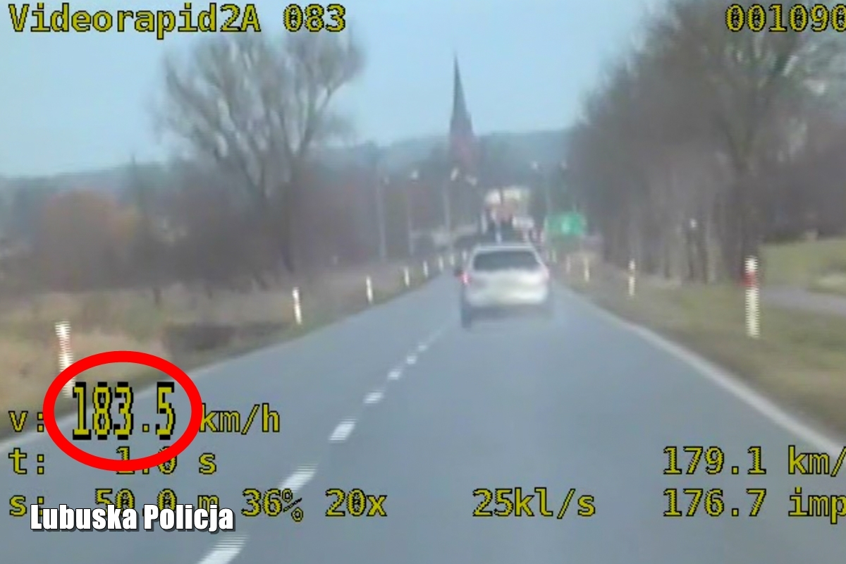 183 km/h na drodze wojewódzkiej – policyjna interwencja zakończyła szaleńczą jazdę