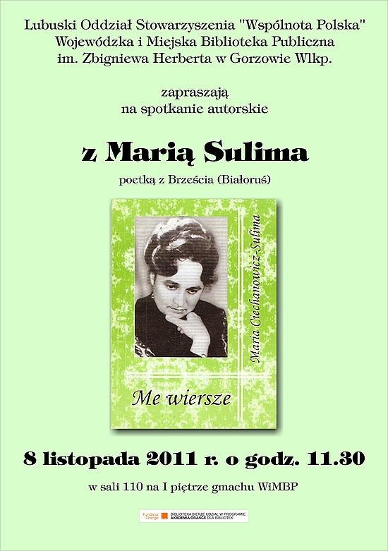 Maria Sulima - poetka z Brześcia