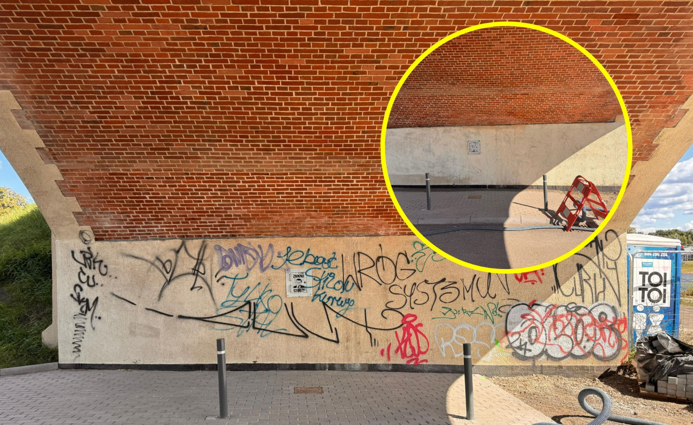 Pogromca bazgrołów znów w akcji. Estakada kolejowa w Gorzowie oczyszczona