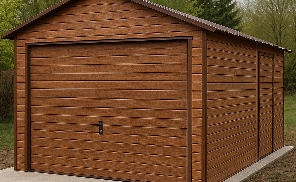 Dlaczego warto wybrać garaż blaszany o wyglądzie drewna?