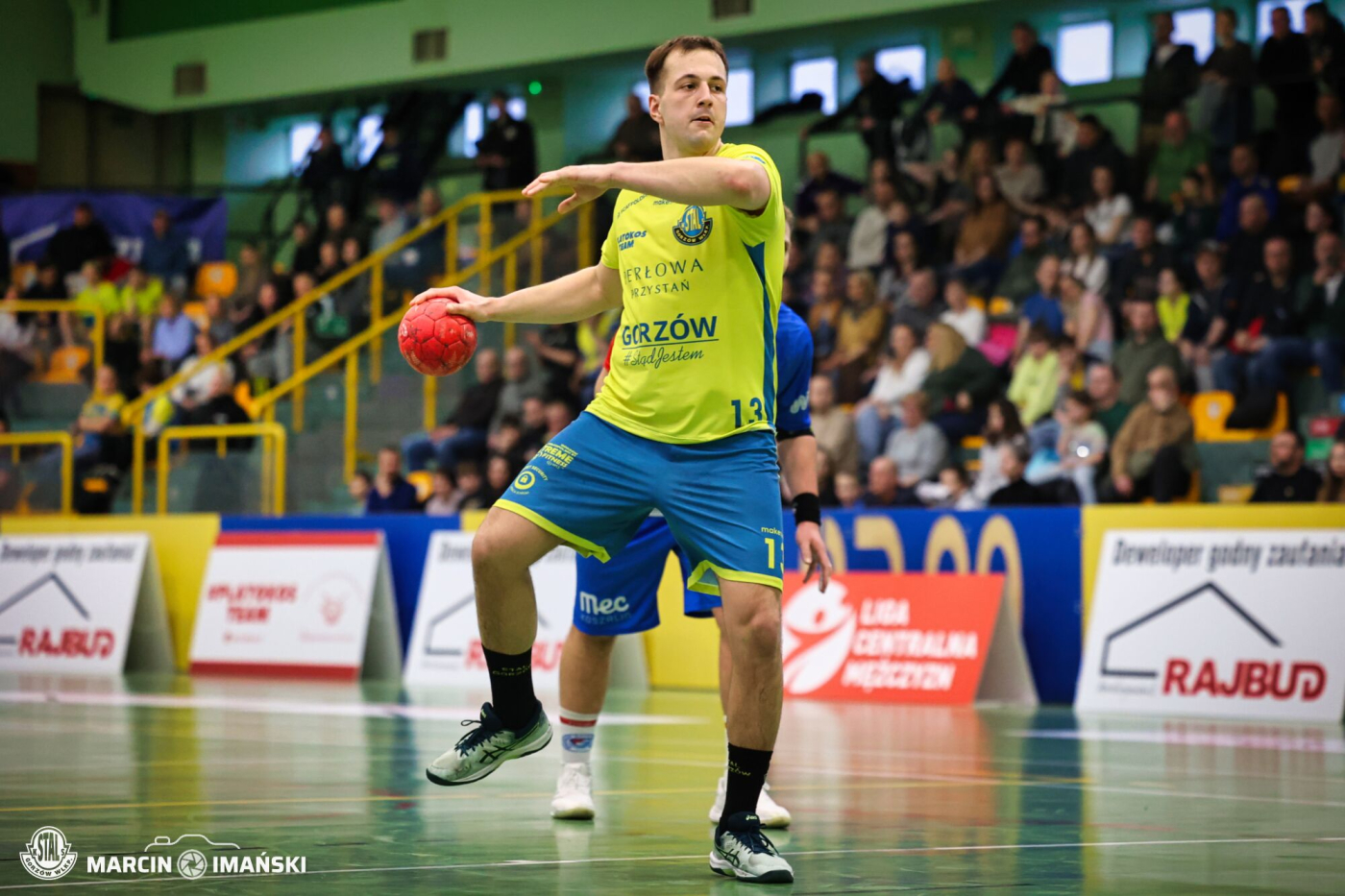 Piłkarze ręczni Stali Gorzów podczas meczu Ligi Centralnej z Anilaną Łódź. Wynik meczu Anilana Łódź - Stal Gorzów 35:38.