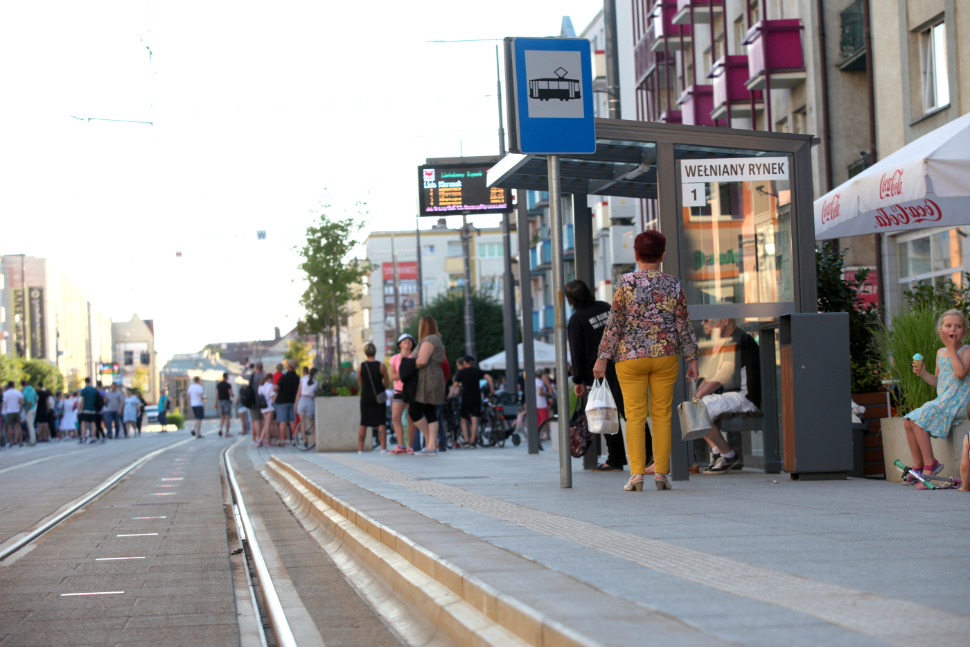 przystanek Welniany Rynek Gorzow zmiana nazwy na Stary Rynek linie tramwajowe 1 3 4