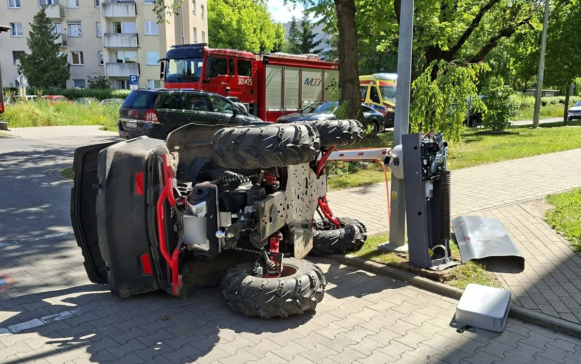 wypadek Dowgielewiczowej Gorzów wypadek na quadzie Gorzów szlaban straż pożarna Gorzów policja Gorzów