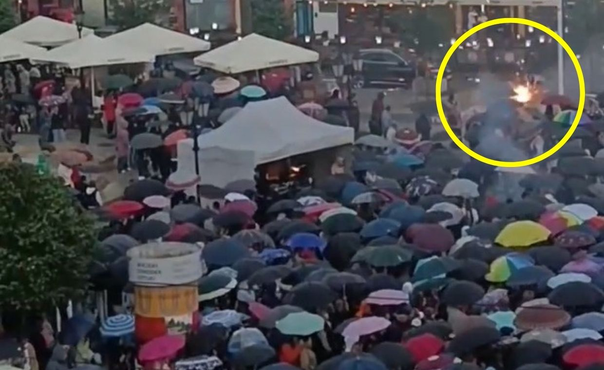 Interwencja policji podczas koncertu na Starym Rynku w Gorzowie po odpaleniu petard w tłumie