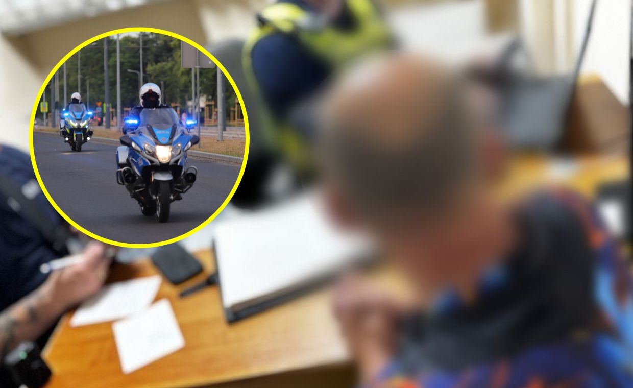 Zatrzymany 53-letni kierowca motocykla z zakazami jazdy policja Gorzów