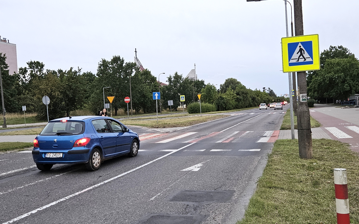 przebudowa ulicy pilsudskiego remont drog nowy asfalt przejscie dla pieszych witosa inwestycje drogowe gorzow