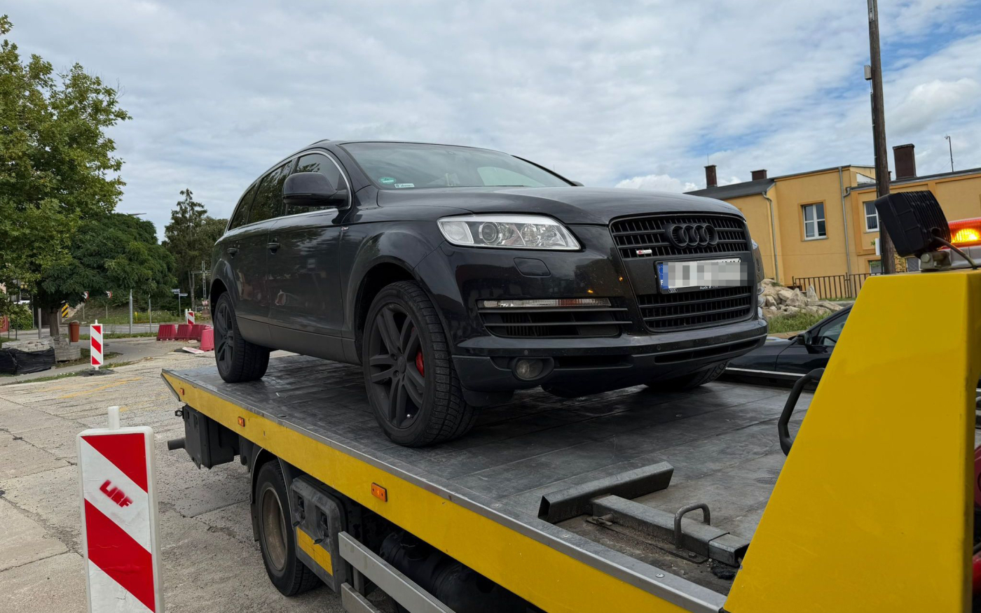 Kontrola drogowa policji Gorzów pijany kierowca Audi droga wojewódzka 158 Santok