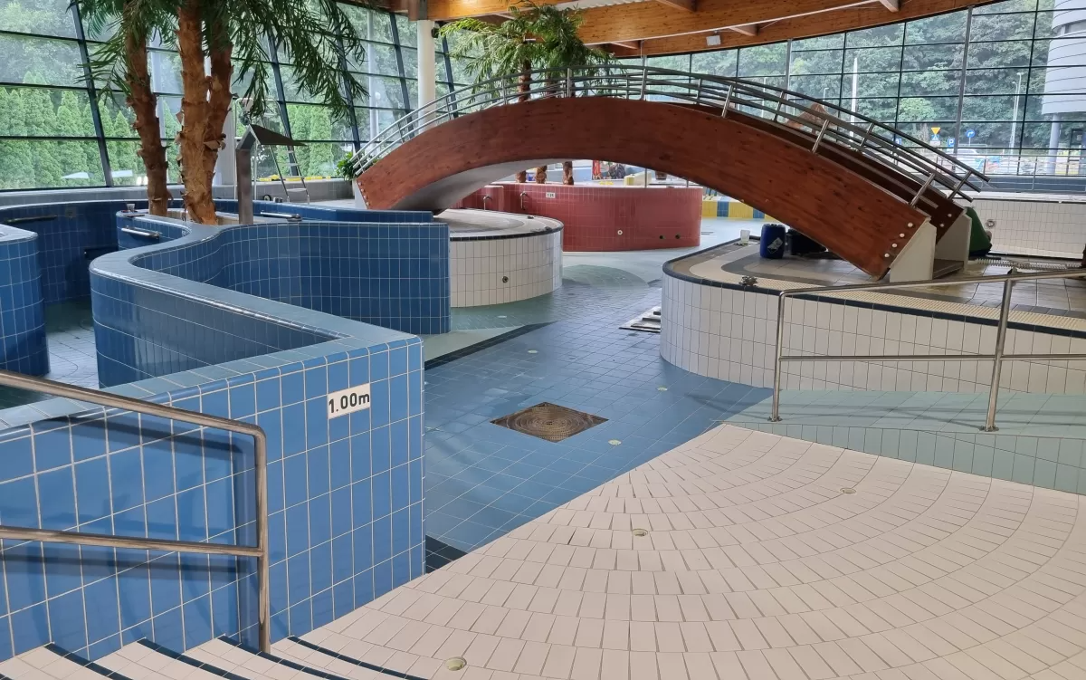 Spuszczona woda z niecki basenowej w Centrum Sportowo-Rehabilitacyjnym Słowianka w Gorzowie