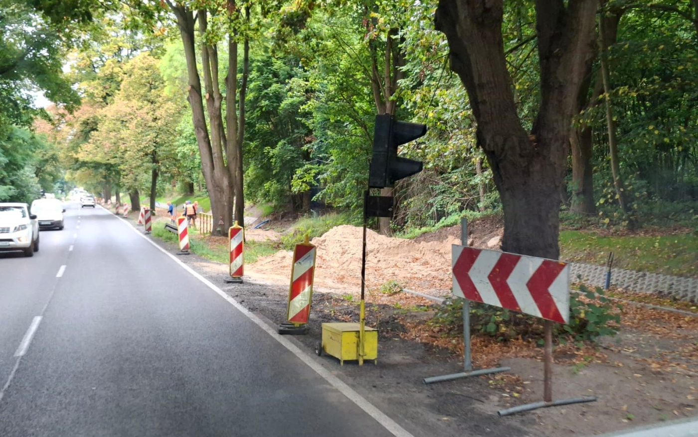 sygnalizacja swietlna ulica Kostrzynska ruch wahadlowy utrudnienia drogowe Gorzow