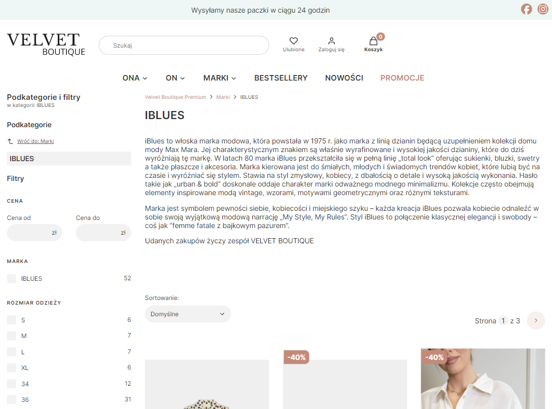 Velvet Boutique Premium - odzież marki iBlues
