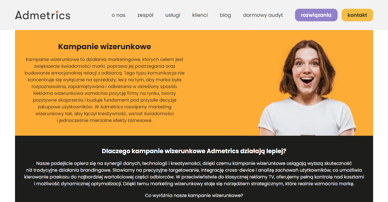 Kampanie wizerunkowe - Admetrics
