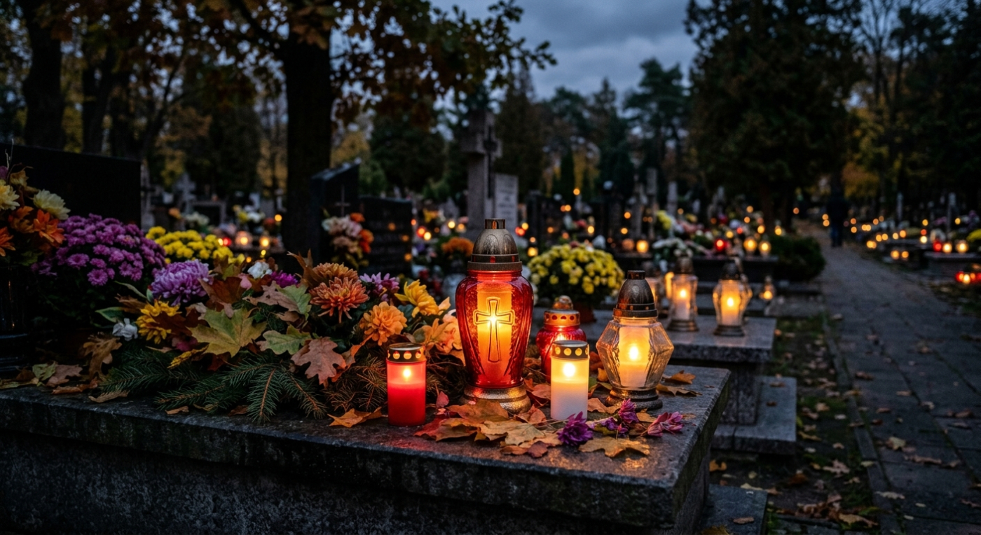 Znicze LED na cmentarz