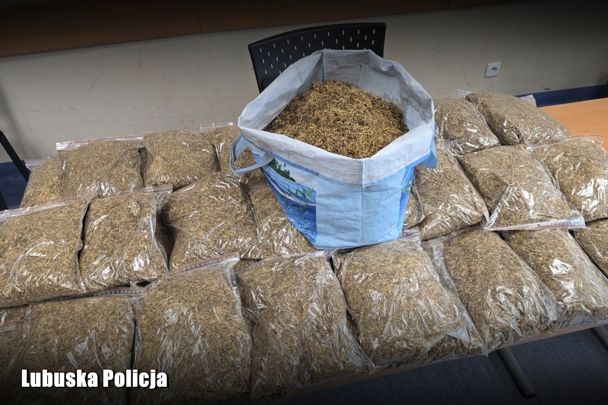 23 kg nielegalnego tytoniu bez akcyzy zatrzymana 71 latka policja Skwierzyna Gorzów