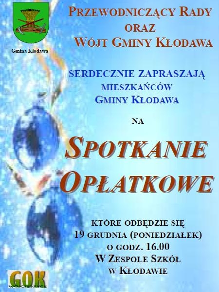 Kłodawa: Dziś Spotkanie Opłatkowe
