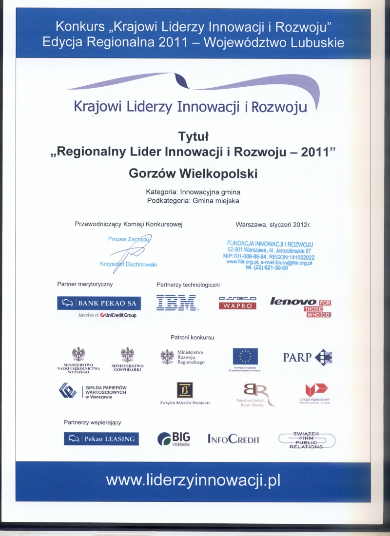 Po raz drugi zostaliśmy innowacyjną gminą