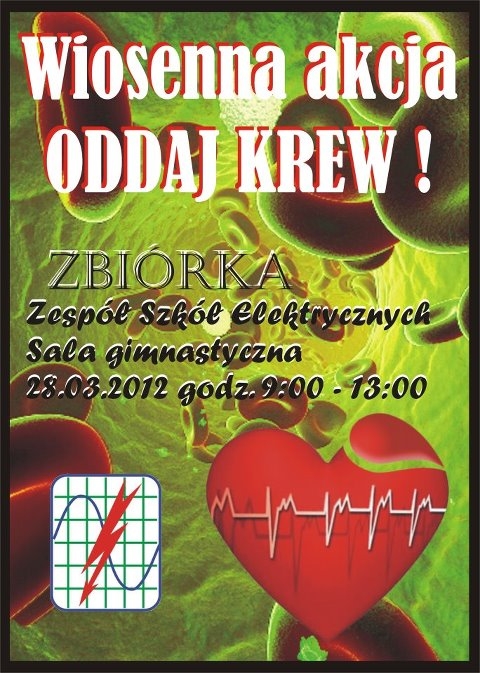 Elektryk oddaje krew