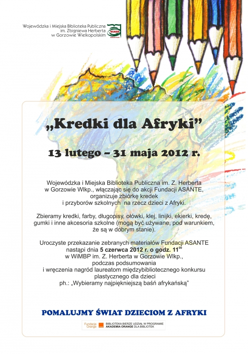 Biblioteka cały czas zbiera kredki